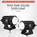 2pcs Super Bright 24W LED Two-Color White Amber Spotlight + 2pcs ON-ON-OFF Switch, Waterproof auxiliary Motorcycle Headlight Fog Light, Universal For Car Truck ATV Offroad SUV Driving Work Spot Lamp