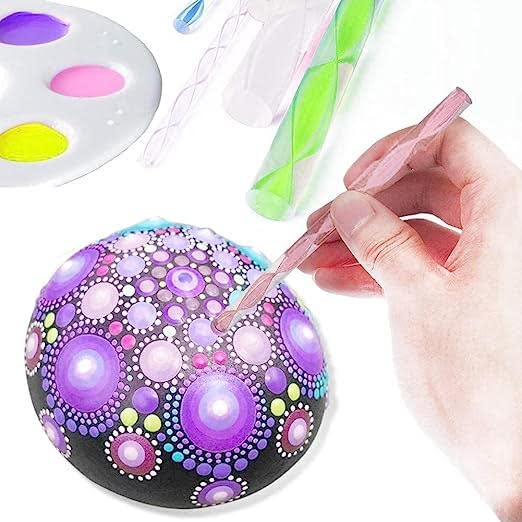 SCHMIDT Mandala Dotting Tools for Painting,Rock Paint Kits,Nail Art,Polymer Clay,DIY Supplies with Ball Stylus Dot Pen,Metal Modelling Ball (8 Pcs... - Image 4