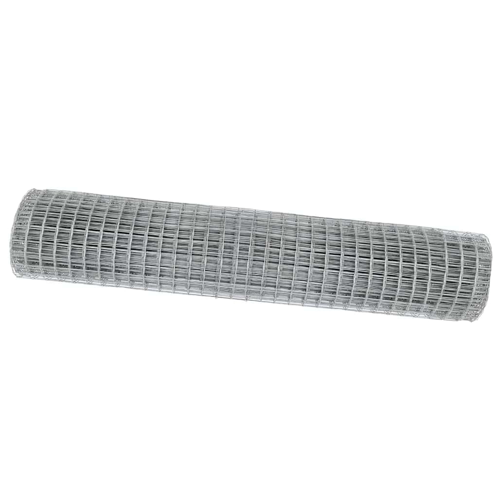 Srebrne ogrodzenie euro, 1,5 x 10 m, cynkowane ogniowo, odporne na warunki atmosferyczne, trwałe metalowe ogrodzenie do ogrodu, na taras, do ograniczenia działki, łatwe w pielęgnacji