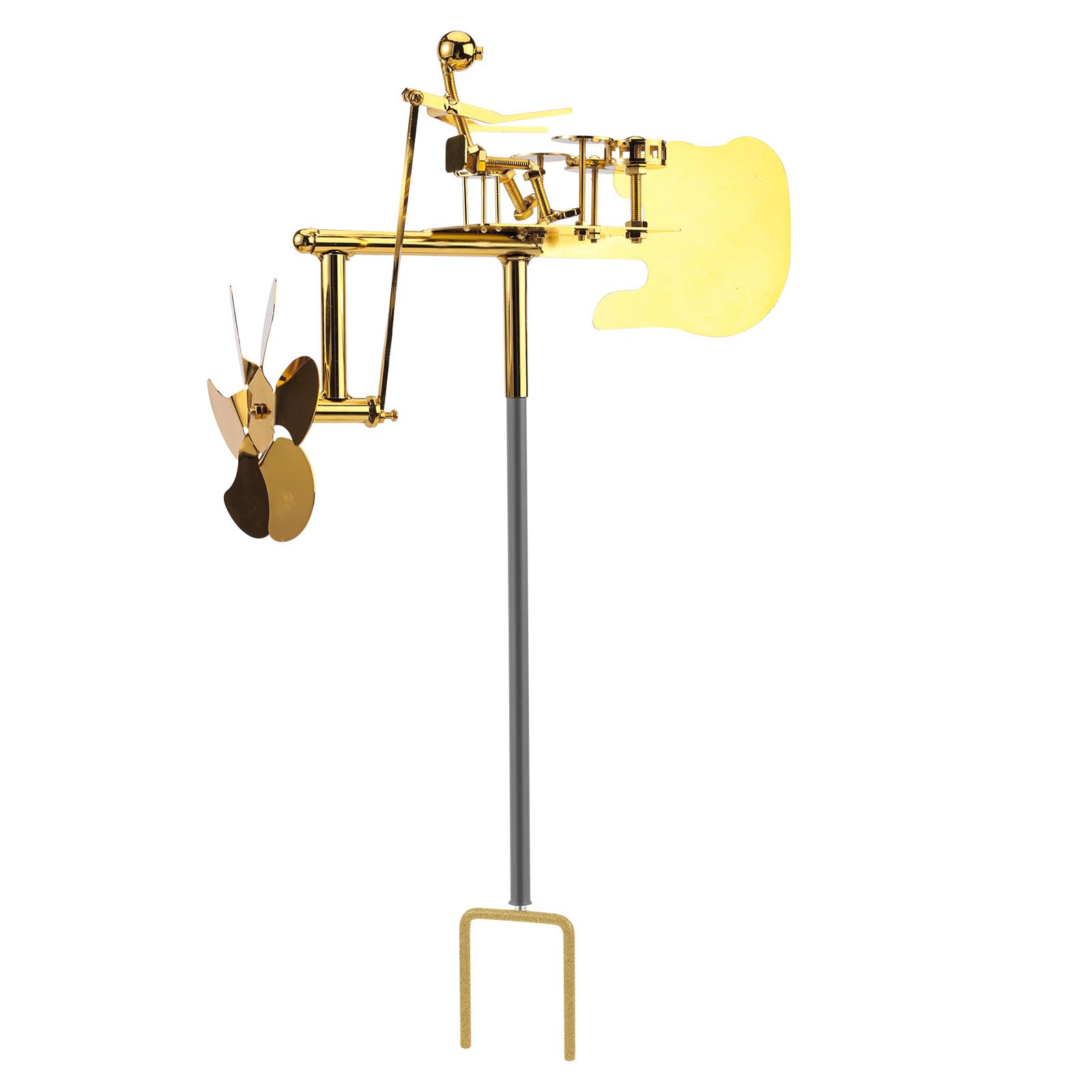 Lyreh Handmade Metal Drummer Windmill, Drummer Windmill Garden Decoration Percussionist Music Beat Drums with The Wind Statues for Yard Lawn Garden Patio Decor