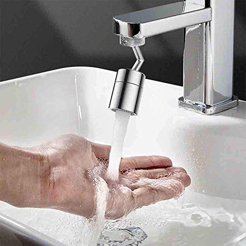 Youery Universal Spritzfilter-Wasserhahn,720°Drehbarer Wasserauslass-Wasserhahn-Sprühkopfadapter,Küchenblasen-Hahnkopf-Sprühdüse mit 4 lagigem Netzfilter und Auslaufsicherheit - Image 6