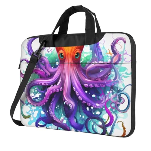 Housse ordinateur pieuvre colorée et antichoc pour laptop