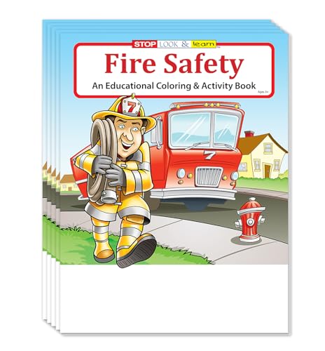 ZOCO – Sicurezza antincendio per bambini – Libri da colorare vigili del fuoco (25 Bulk Pack, senza pastelli) – Articoli per la settimana antincendio – Bomboniere e attività per feste di compleanno