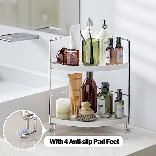 Kingberwi CS00607 2-Tier Bathroom Corner Counter Organizer thumb #4