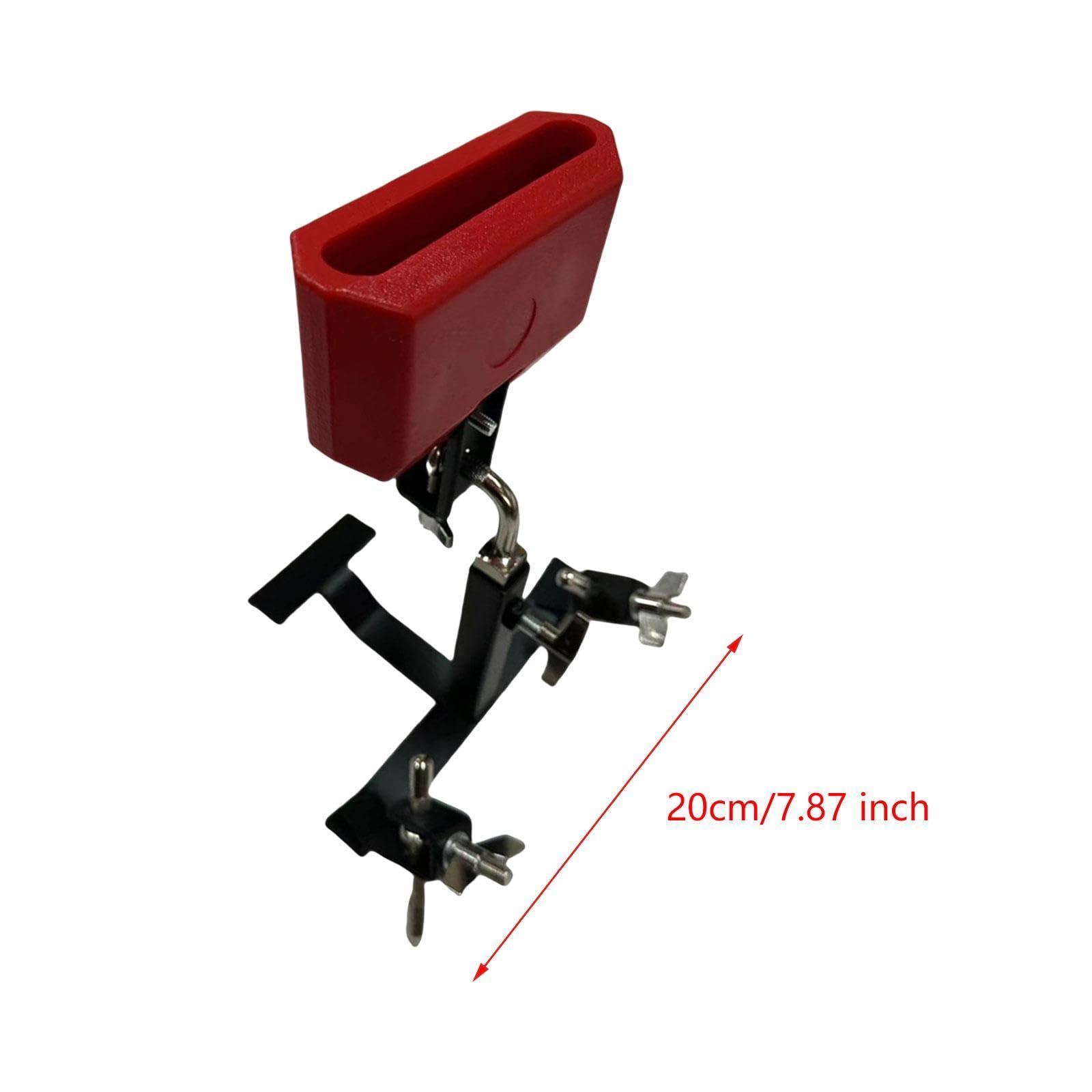 F Fityle Soporte para percusión, abrazadera para cencerro, soporte ajustable para pedal de percusión para pedales de bombo, accesorios para instrumentos, con Cencerro