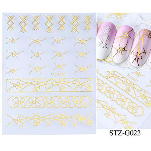 ZJMIYJ Adesivi Unghie,6 Fogli Adesivi 3D per