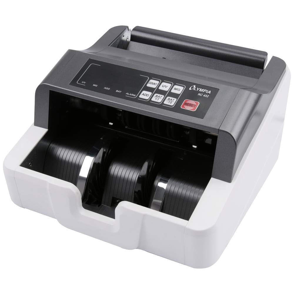 Olympia NC 452 - Contatore per banconote e banconote a batteria, con sensore UV MG