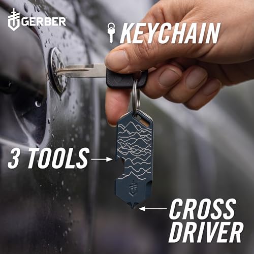 Gerber Gear Shard Keychain 3-in-1 Multitool, Clips to Pocket or Keychain with Bottle Opener, Package Opener, and Cross Driver, EDC Gear for Everyday Carry - image 3