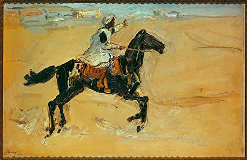 Toile Arabe à cheval par Max Slevogt affiche pour grand décor mural de chambre