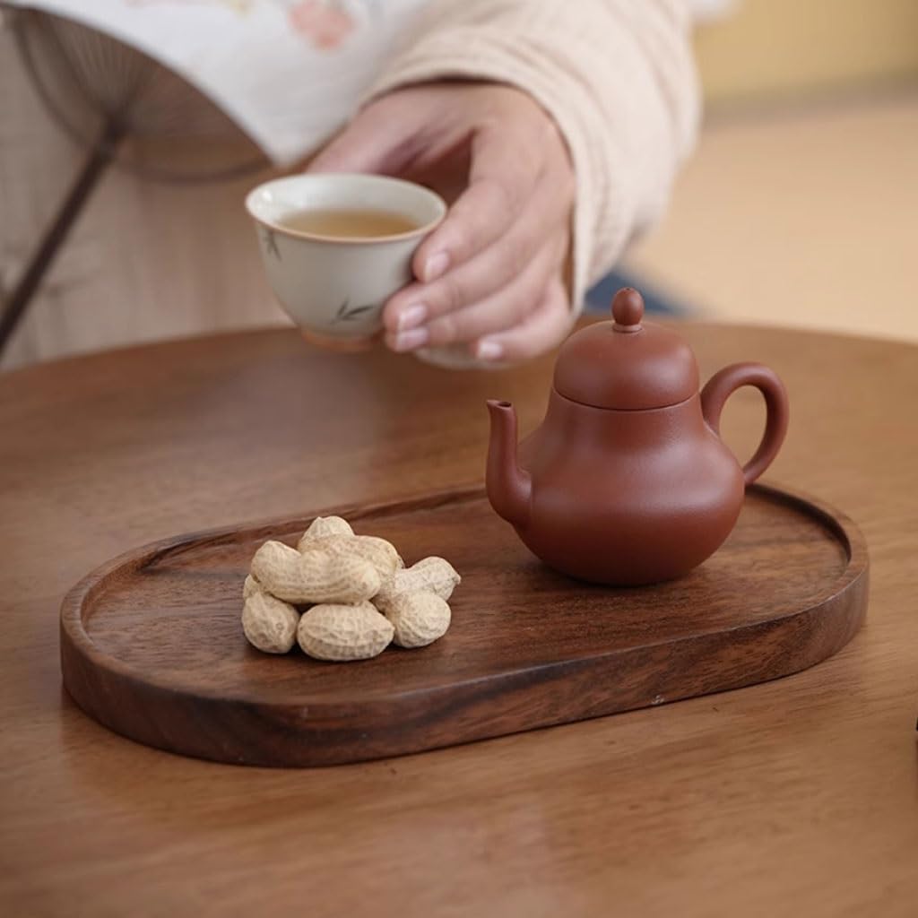 Bandeja de Madera Maciza para Servir - Bandeja pequeña de Burbujas para Mesa de té y Escritorio de la Sala café y refrigerios - Decoración Elegante para el hogar y Elemento es