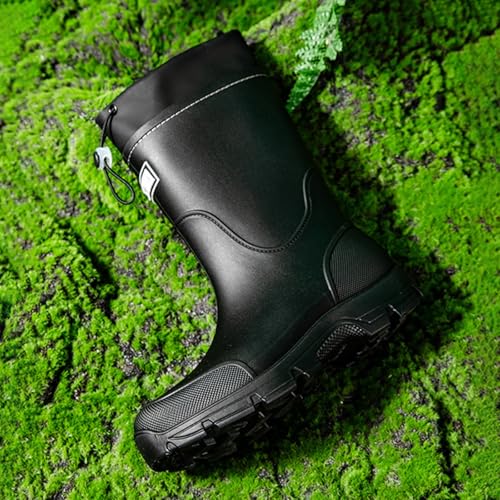 Bottes de pluie homme avec cordon de serrage réglable