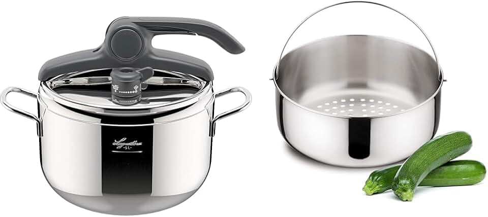 Pentola A Pressione Lagostina 5L Con Cestello Vapore - Acciaio Inox Per Cucina Sana E Rapida - Foto 4