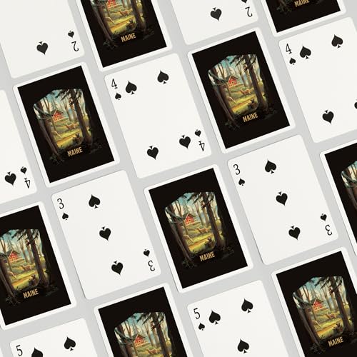 Lantern Press Maine, Baraja de póker de 52 cartas miniatura 4