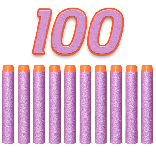 10-1000 Soft Refill Darts Elite Clip for Nerf N-Strike Child Toy, Colour: Purple, Quantity: 100