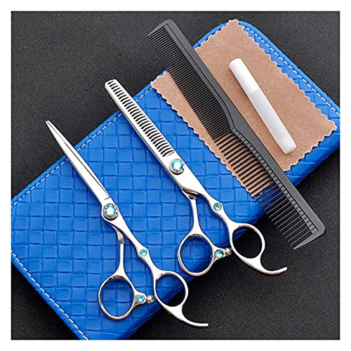 Ciseaux de coiffure avec set amincissant double usage dédié aux barbiers - 3