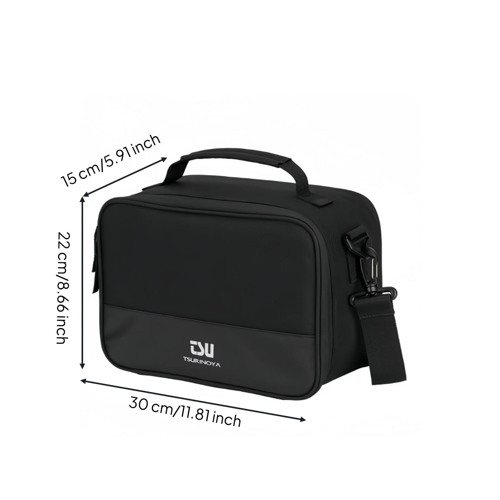 Gralara Étui pour Moulinet de Pêche Sac Rangement Trousse Valise Mallette en Tissu Oxford Dur avec Angles Arrondis et Intérieur Organisé pour Transport Déplacements Maison