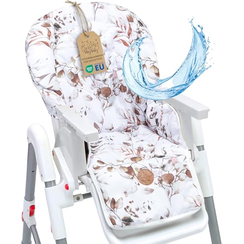 Housse chaise haute bebe - coussin assise pour bébé confortable coussins et housses pour chaises enfant avec un revêtement imperméable stable certificat...