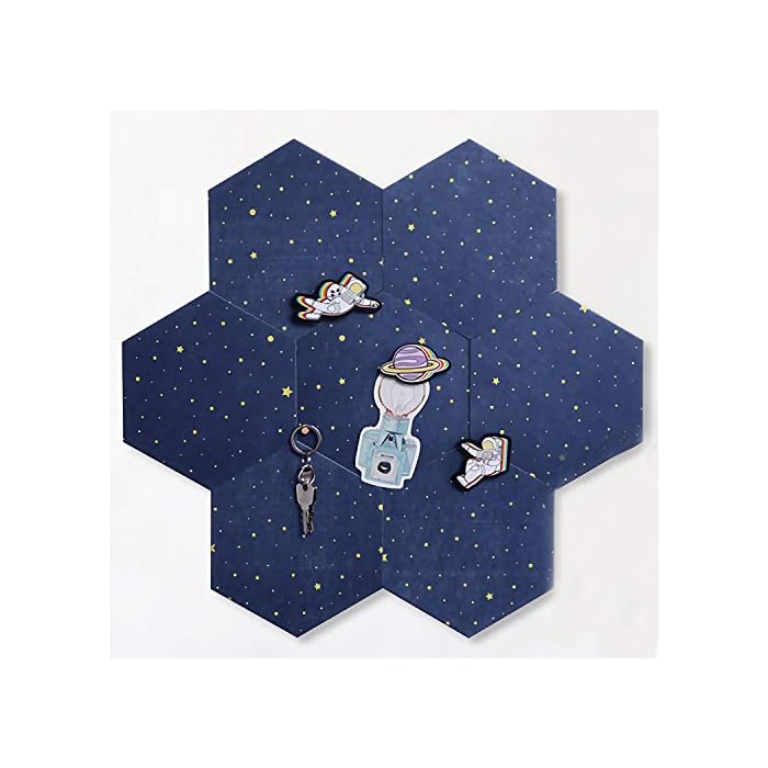 Buy Night Sky Theme Hexagon Felt Board Tiles Set of 7 Notice Memo