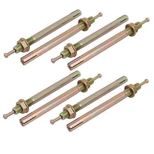 Aexit 12mm Dia Fastener 150mm Length Carbon Steel Pin-Fier Hex Nut Expansion Drive Anchor 8pcs Model:58as210qo641