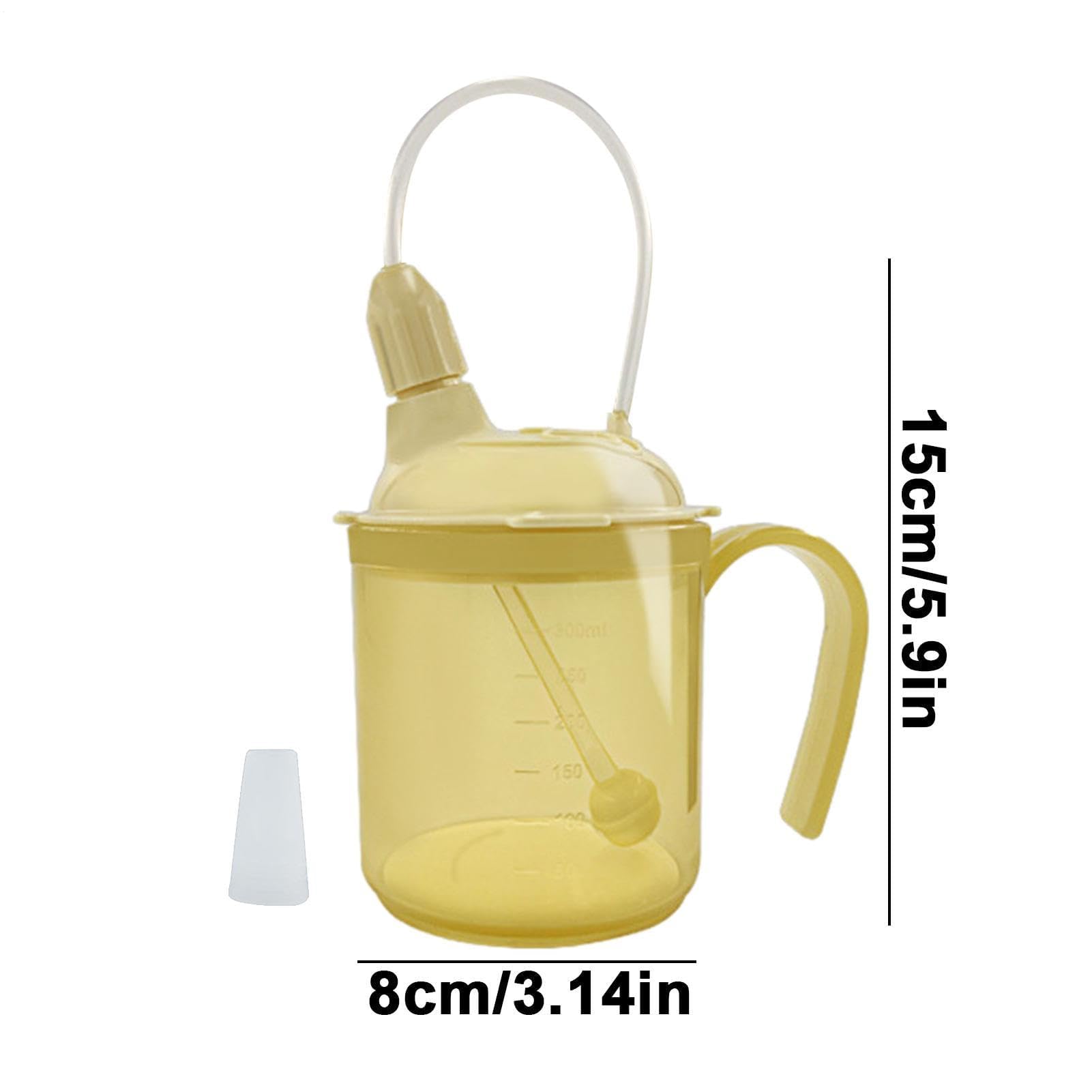 Tazza con beccuccio per anziani, a prova di fuoriuscite, aiuto per bevande calde o fredde, soluzione per bere accessibile ai disabili da 300 ml, per la cura quotidiana