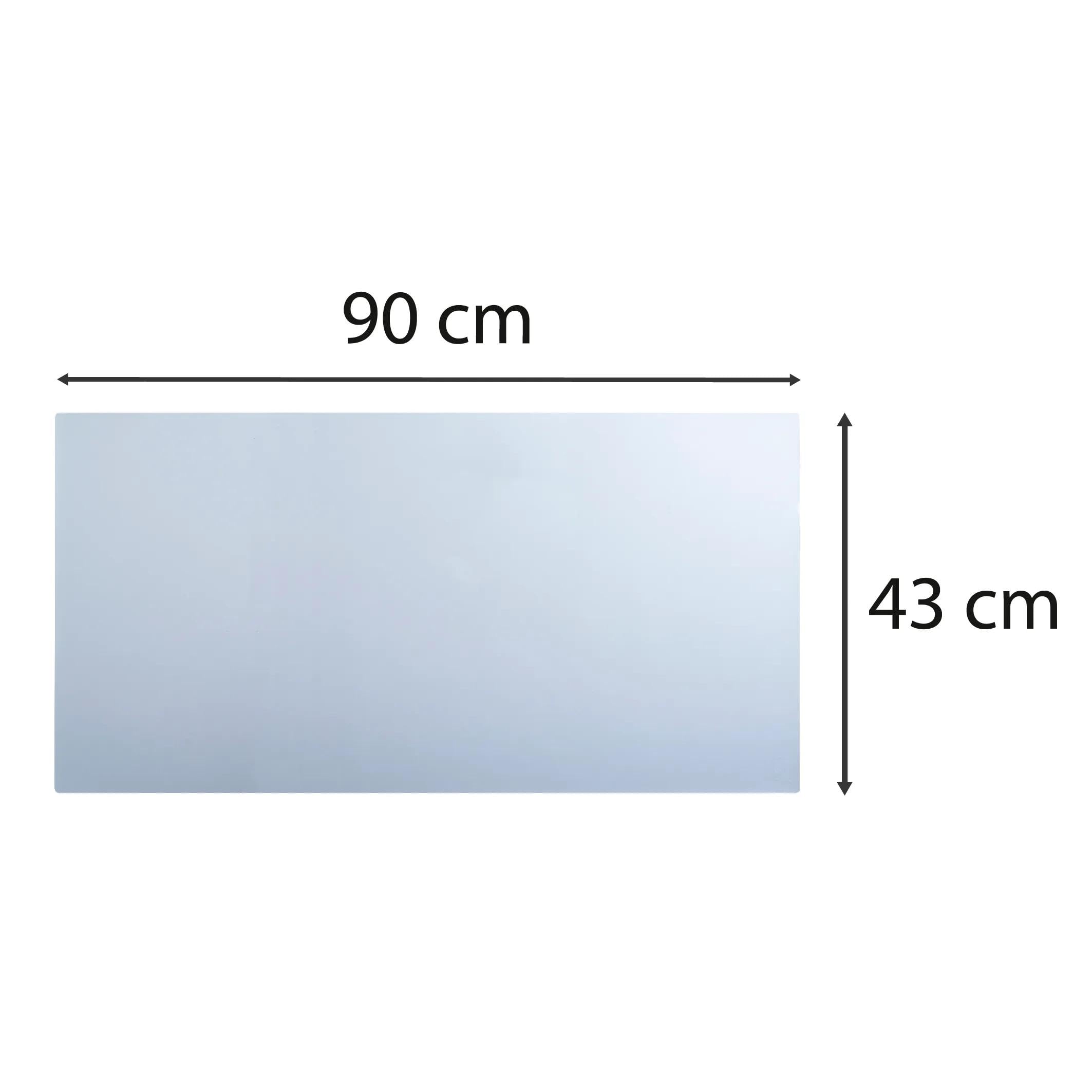 Exacompta - Ref. 29645E - Karton mit 12 Schreibunterlagen aus weichem PVC, Crystal - eine glatte Oberfläche und eine genarbte Oberfläche - schützt den Schreibtisch, Mauspad - 43 x 90 cm - farblos