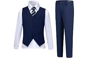 Boys Slim Fit 4 Piece Dresswear Suit for Special Occasions