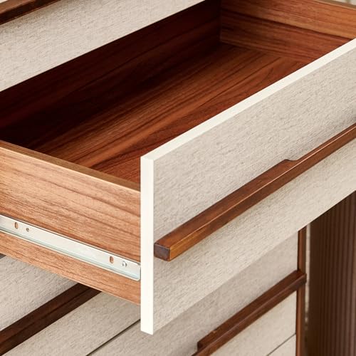 Image of Home Centre | Shoji Chest of 4 Drawers | Engineered Wood | Brown | 1 Year Warranty