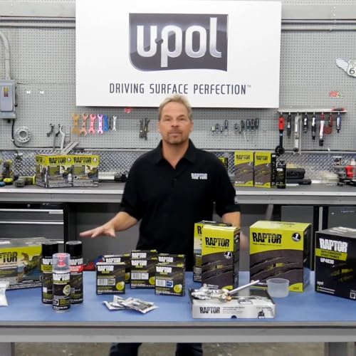 Image of U-POL Raptor Tintable 0821VG with Spray Gun Bed Liner Kit - 4 Quarts