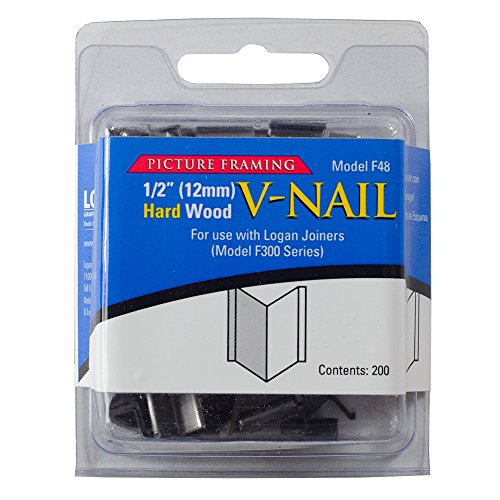 Logan Graphic Products Replacement V-Nails for Hard Wood, 1/2 inch, Package of 200 (F48)