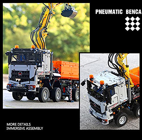 XJJY Technologie pneumatisches LKW-Modell, 2819 Teile große Moc-Terminal-Bausteine, mit Fernbedienung und Motoren… – Bild 5
