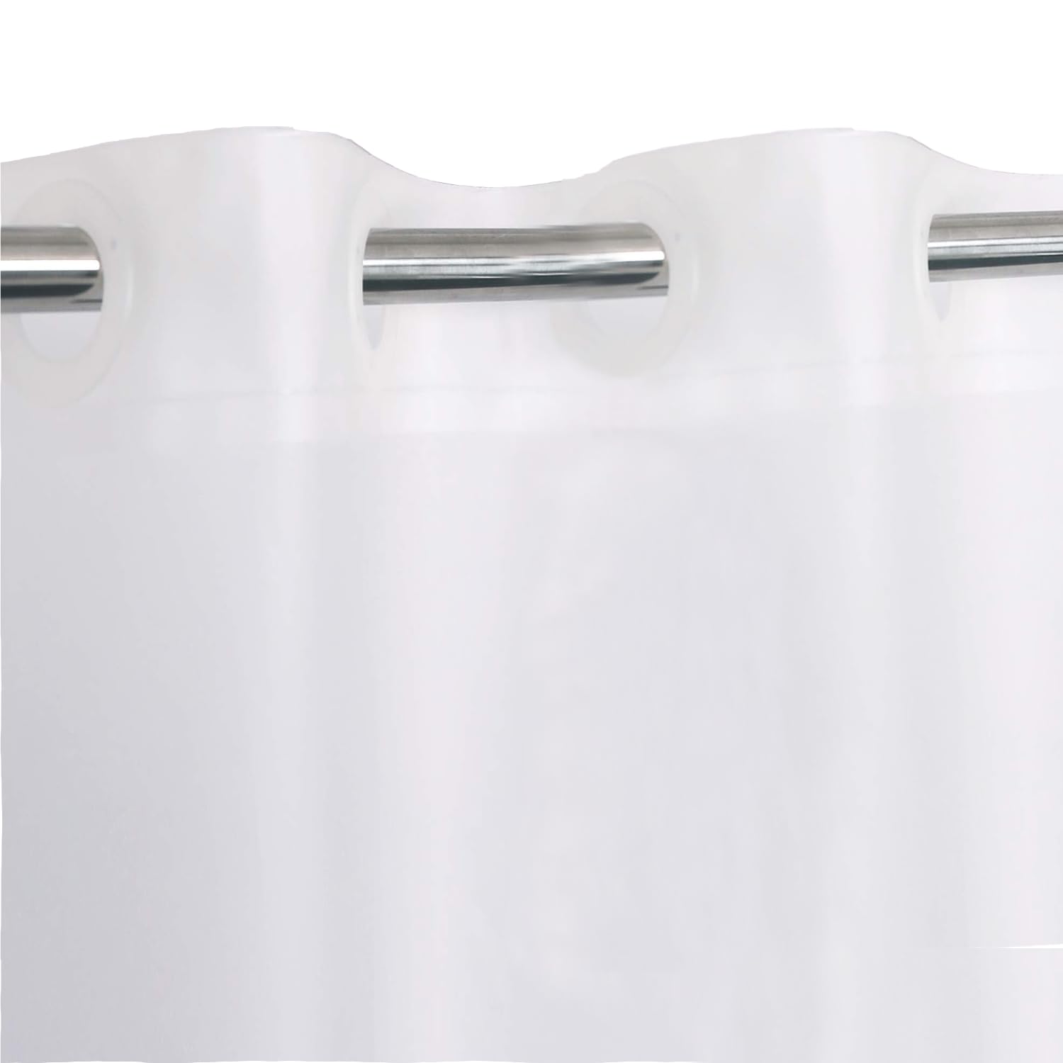 pocenla Clear Waterproof Shower Curtain Liner PEVA for Bathroom No Hooks Needed Shower Curtains Water Wave 71" x 72''