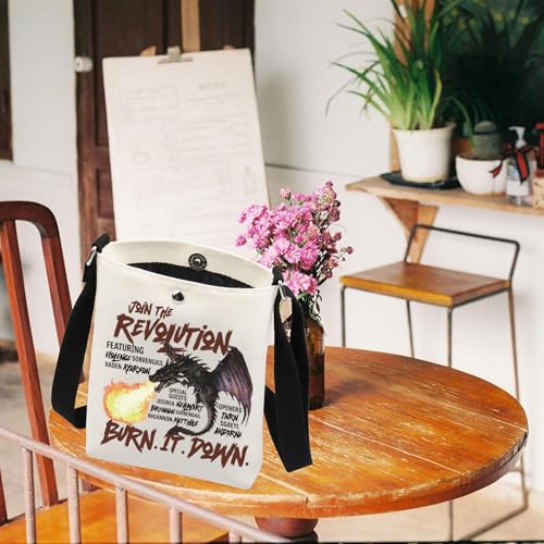 Cute W Cats Crossbody Bag Funny Bluestar Cats Gift Join The Revolution Burn It Down Crossbody Bag Shadow-clan Cat Merch4