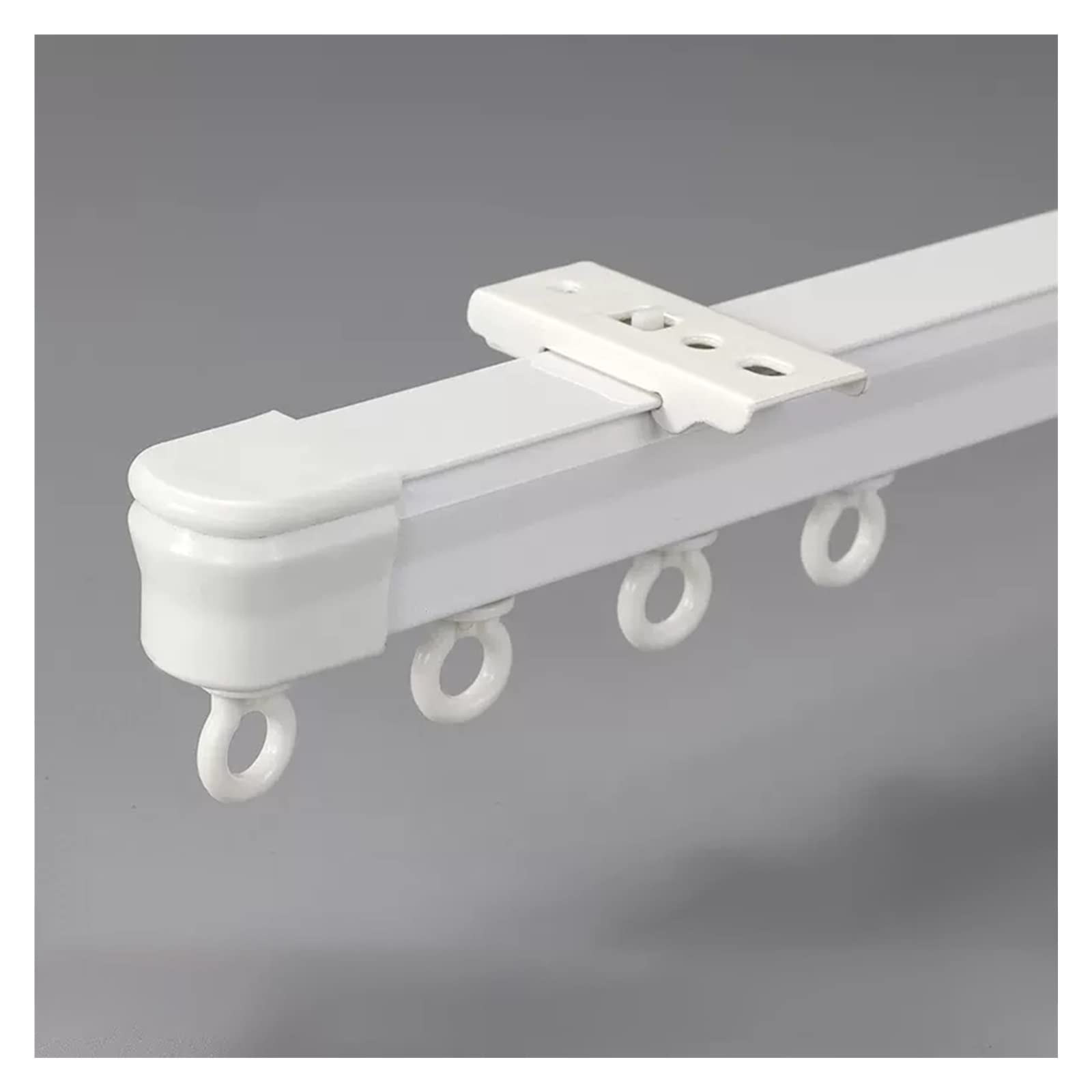 ts complets, rail de rideaux en alliage d'aluminium pour intimité, salon, chambre à coucher, tringles de fenêtre simple à montage au plafond (couleur : blanc, taille : 1,3 m) (blanc 1,7 m/66,9 pouces)