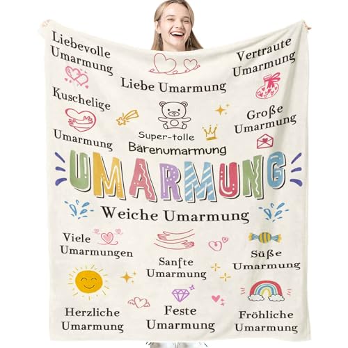 EIMOPE Geschenke für Freundin Decke 150 x 200cm - Umarmung Decke Geschenke...