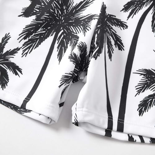 Image of IFFEI Mommy and Me Swimsuits Family Matching Two Pieces Tankini Sets Ruffle Tank Top with Shorts Bathing Suits