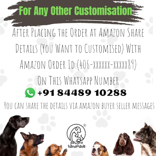 Image of PAWPRO HANDMADE Reflective Dog Collar with Customizable Bone-Shaped Tag - Adjustable for Safety and Comfort, Fits 35-50 cm Neck - Black (Silver, Large)