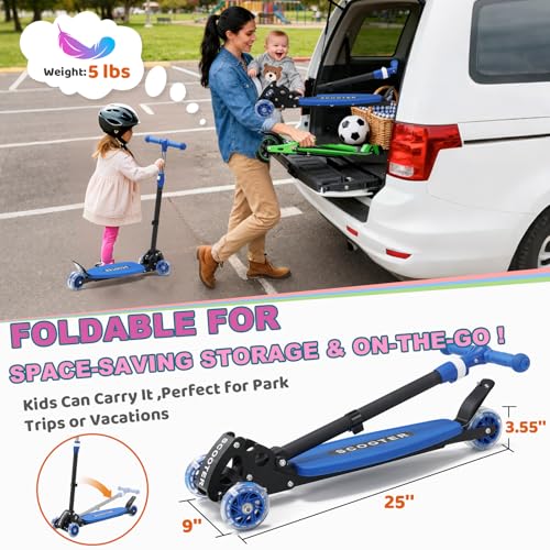 CALCHELE Kick Scooter for Ages 6-12