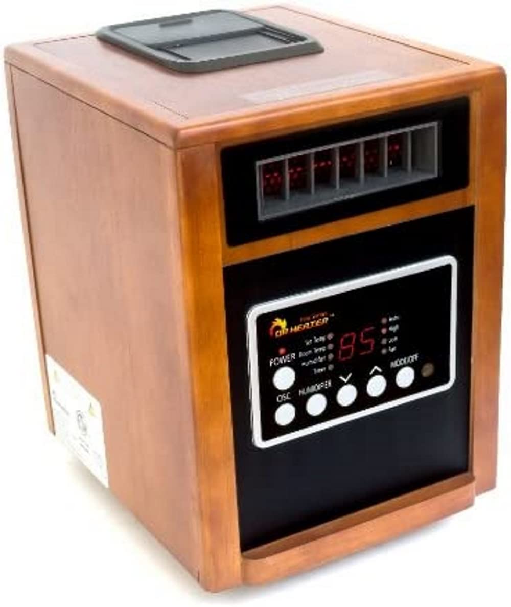 Amazon.com: Dr Infrared Heater DR998, 1500W, Advanced Dual Heating System  with Humidifier and Oscillation Fan and Remote Control, Cherry : Home u0026  Kitchen