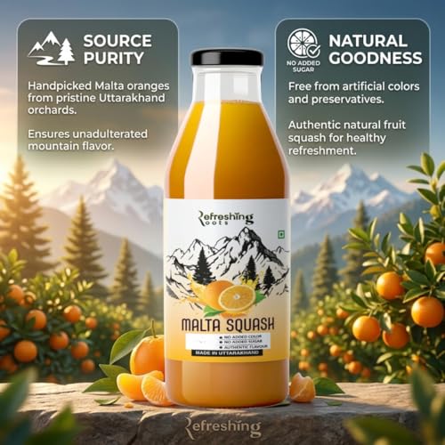 Image of Refreshing Roots Malta Juice, No Added Colour, Added Honey, Authentic Himalayan Flavour (200 ML)