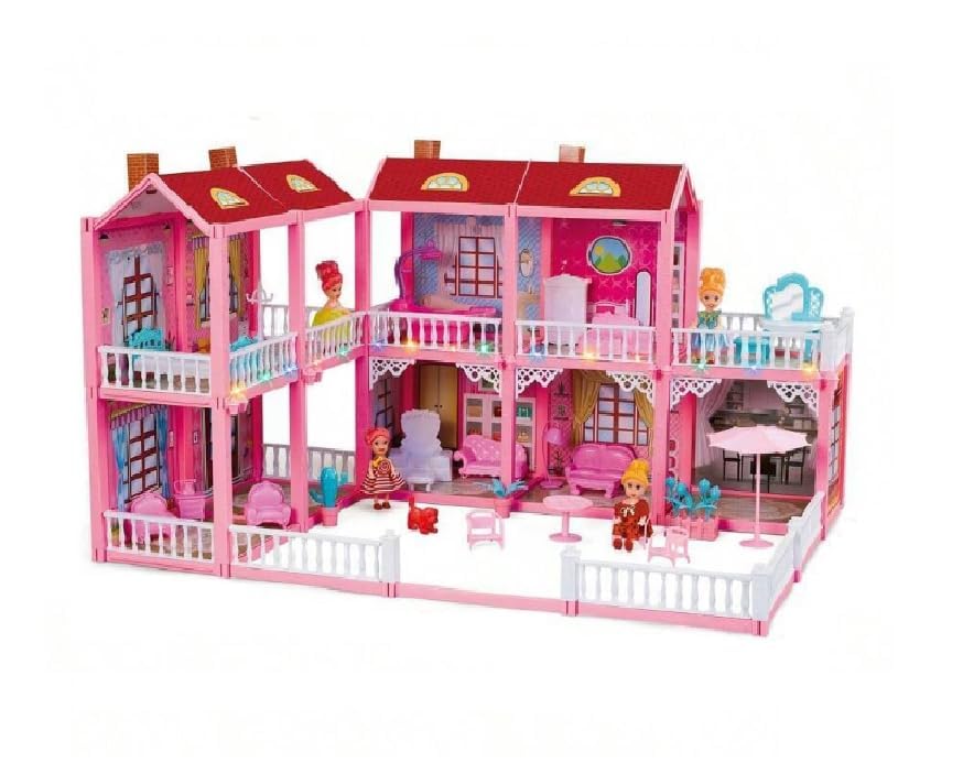 Image of Doll House for Girls Toddlers 4 Story 10 Rooms Playhouse with Dolls Toy Figures, Furnitures, Accessories, Doll House Toys Gift for Kids Gift for for 3 4 5 6 7 8 9 10 Year Old (Limited Edition)