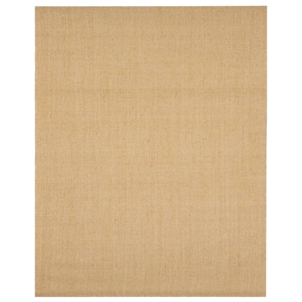 Tapis en Sisal Naturel 80x100 cm, Tapis de Sol Antidérapant avec Envers en Latex, Tapis Tissé Rectangulaire pour Salon, Salle à Manger, Bureau et Couloir, 2000 g/m²