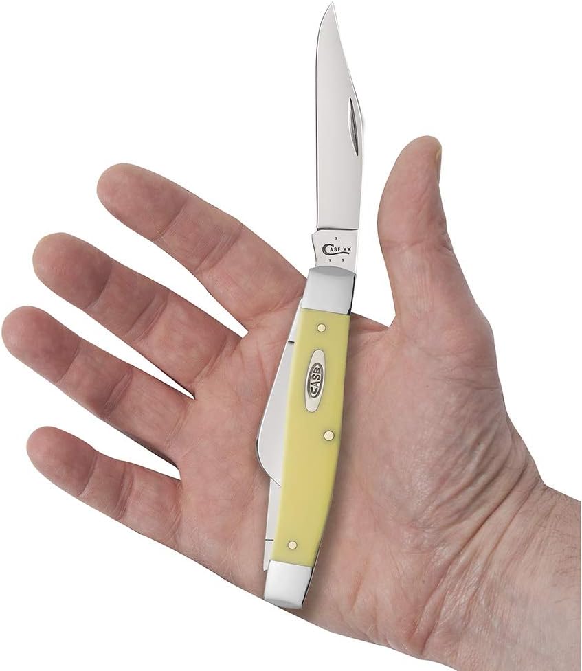 Case WR XX Pocket Knife Yellow Synthetic Large Stockman Item #203 - (3375 CS) - Length Closed: 4 1/4 Inches