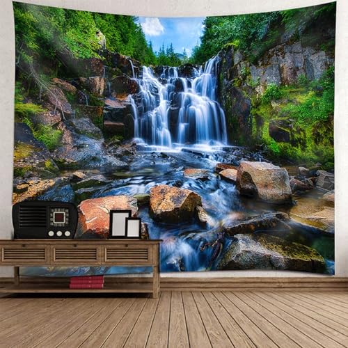 Tenture murale nature pour cacher un mur abime de chambre enfant