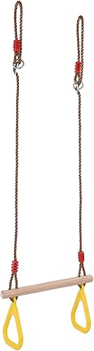 Barra de madera de trapecio de alta resistencia para niños, barra de trapecio de alta resistencia para jardín, patio, trapecio, barra de trapecio