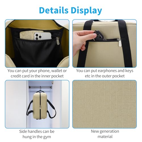 Image of Apenze Small Gym Bag 14 inch lightweight Carry On Mini Duffel Bag for Travel Sport - Camel