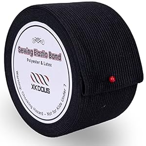 XKDOUS Elastisches Band zum Nähen, 5,1 cm, 7 m