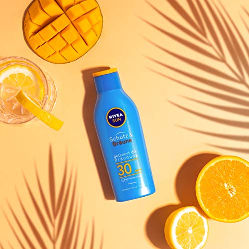 Nivea Sun Zonlotion, beschermingsfactor 30, fles, bescherming en bruin, 200 ml - Afbeelding 6