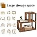 Iwell Side Table with 3 Open Shelves for Small Space, Nightstand, End Table for Bedroom, Easy Assembly, Rustic Brown
