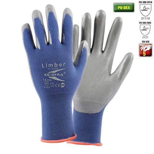 Gants de sécurité Cofra DEX polyuréthane protection montage taille 8 vert gris - 5