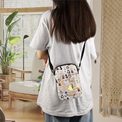 Image of ENSIANTH Cartoon Movie Inspired Gift Belle Lover Crossbody Bag A Tail as Old as Time Merch Belle Princess Beast Fans Gift (1991 CB)